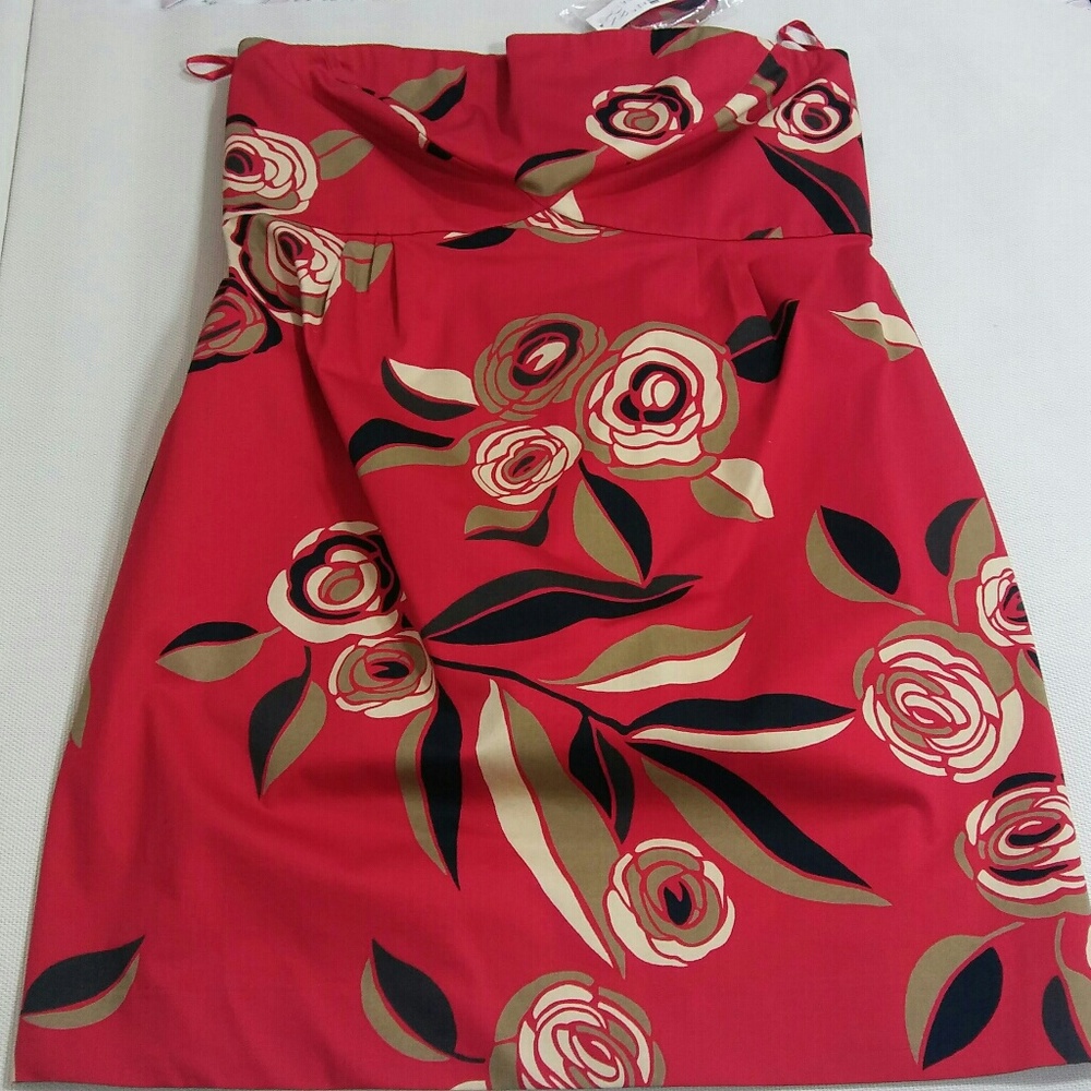 Nwt Zs 16 New York & Co Red floral dress